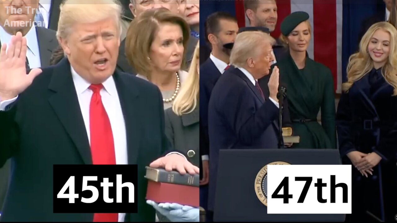 Comparing Donald Trump's 45th and 47th Inaugurations.