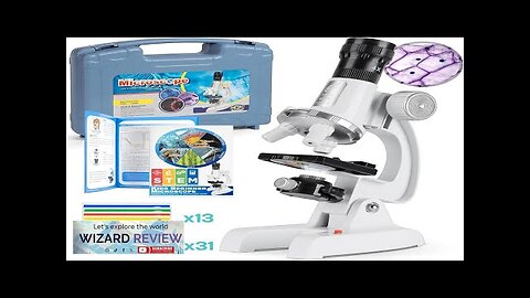 Kids Beginner Microscope Science Kit with 100X-1200X 2024 New Microscope 13 Prepared Review