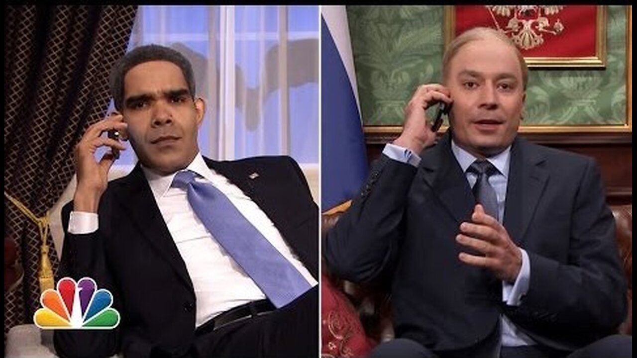 Obama & Putin Phone conversation on tonight show