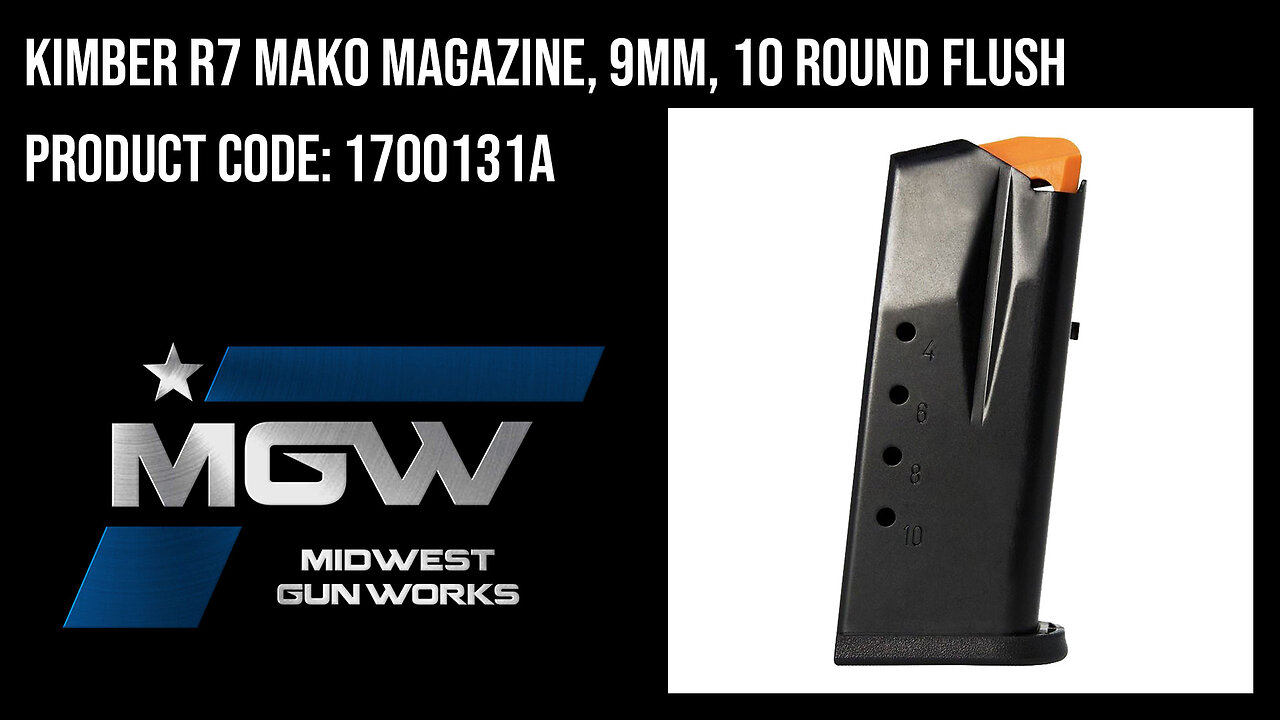 Kimber R7 Mako Magazine, 9mm, 10 Round Flush - 1700131A