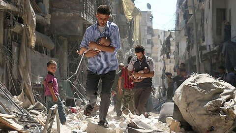 Footage of indiscriminate shelling by Russians in Syria, resulting in deaths of dozens of civilians