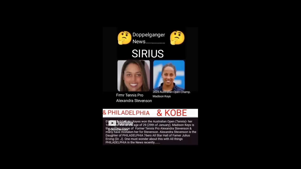 DOPPELGANGER / SIRIUS / KOBE. Expand Screen. Pause to read. Or See Description.