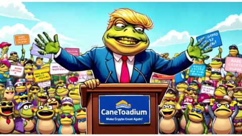 Trump Toad speech on cryptocurrency