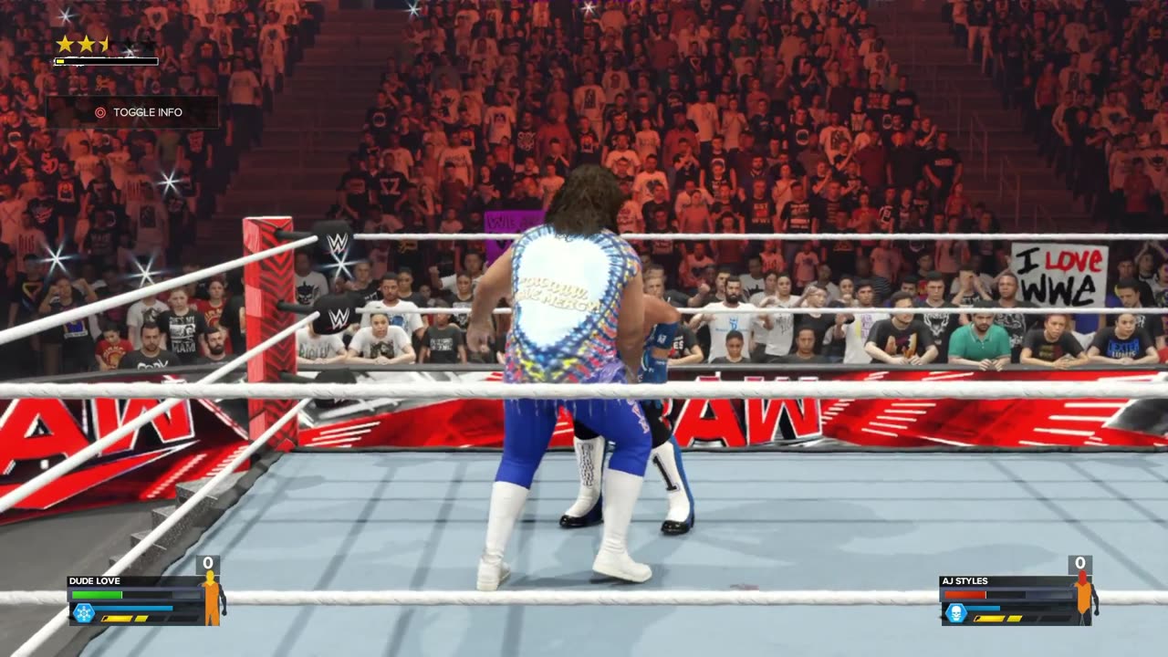 Dude Love VS AJ Styles Raw S 1 E 82