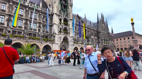 MUNICH, Germany 🇩🇪 4K Walking Tour, Downtown Sunny Day 2024 ☀️