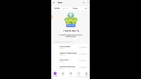 Stars Airdrop | $STARS Giveaway | 1 lakh dollars giveaway | Stars Mini App