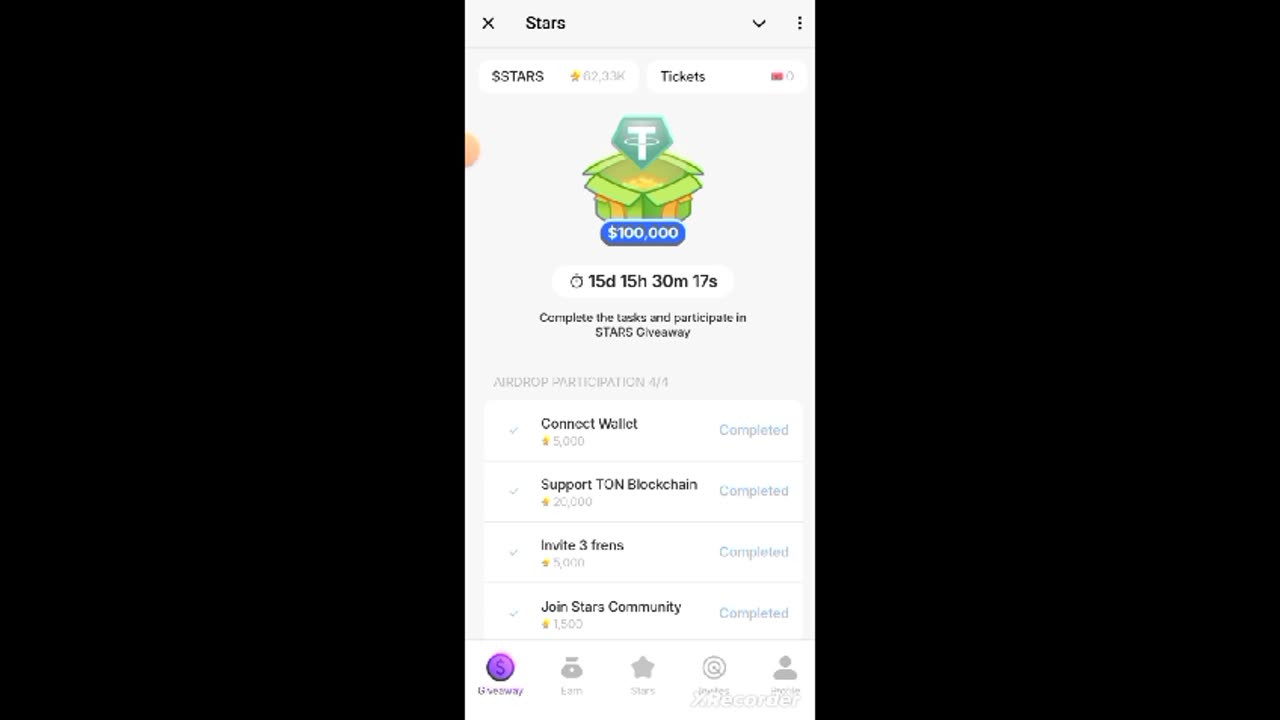 Stars Airdrop | $STARS Giveaway | 1 lakh dollars giveaway | Stars Mini App