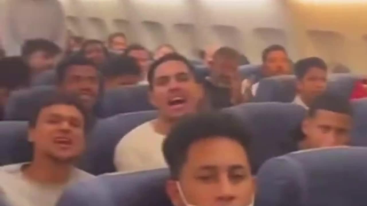 Plane full of illegals deported from the US back to Venezuela.
