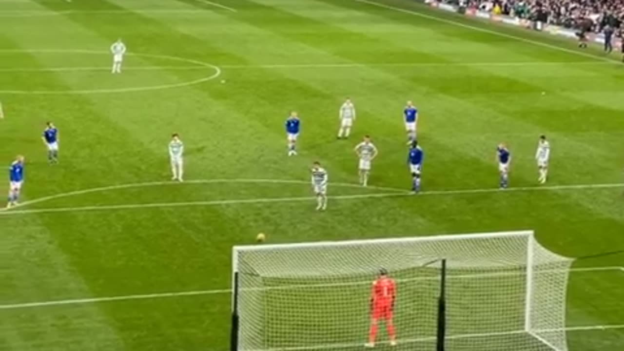 Rangers vs Celtic. Goal Josip Juranovic