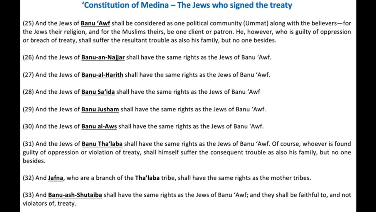 5 Constitution of Medina I want nothing to do with it! (7th C. - 04)