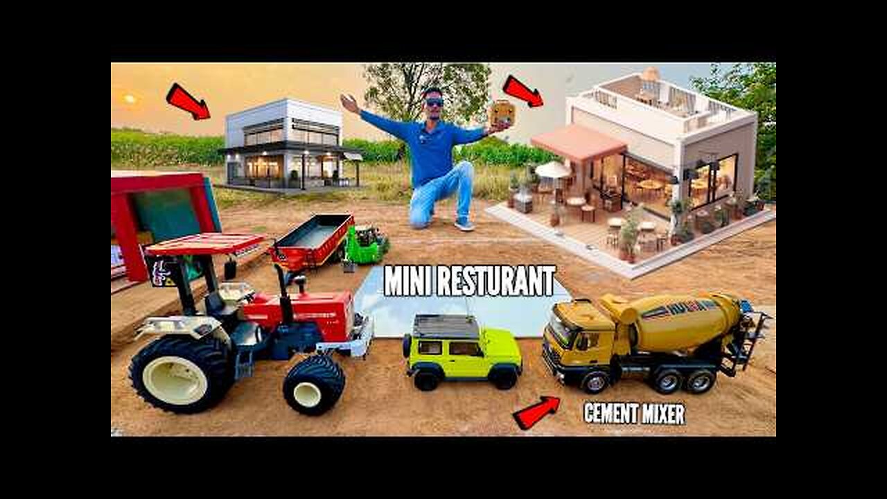 I Build 5 Star Restaurant From RC Traxxas Cement Truck - Chatpat toy TV