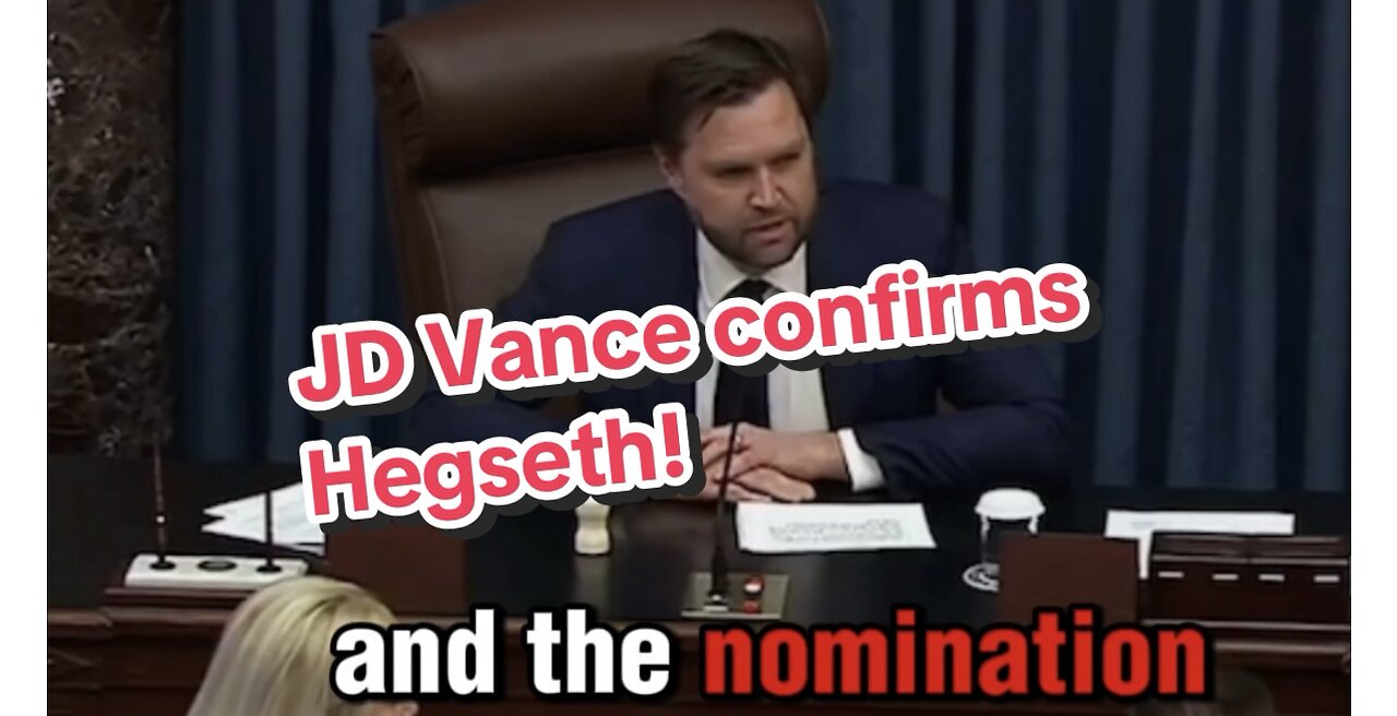 JD Vance confirms Pete Hegseht as Sec Def!