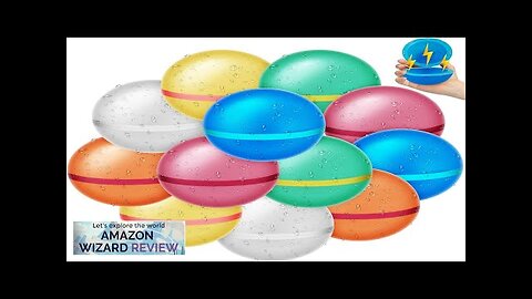 12 PCS Reusable Water Balloons Water BallsBbiodegradable Water BalloonsSoft Silicone Water Review