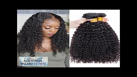 Mongolian Kinky Curly Human Hair Bundles Wholesale 1/3/4 Pieces Natural Hair Extensions Review