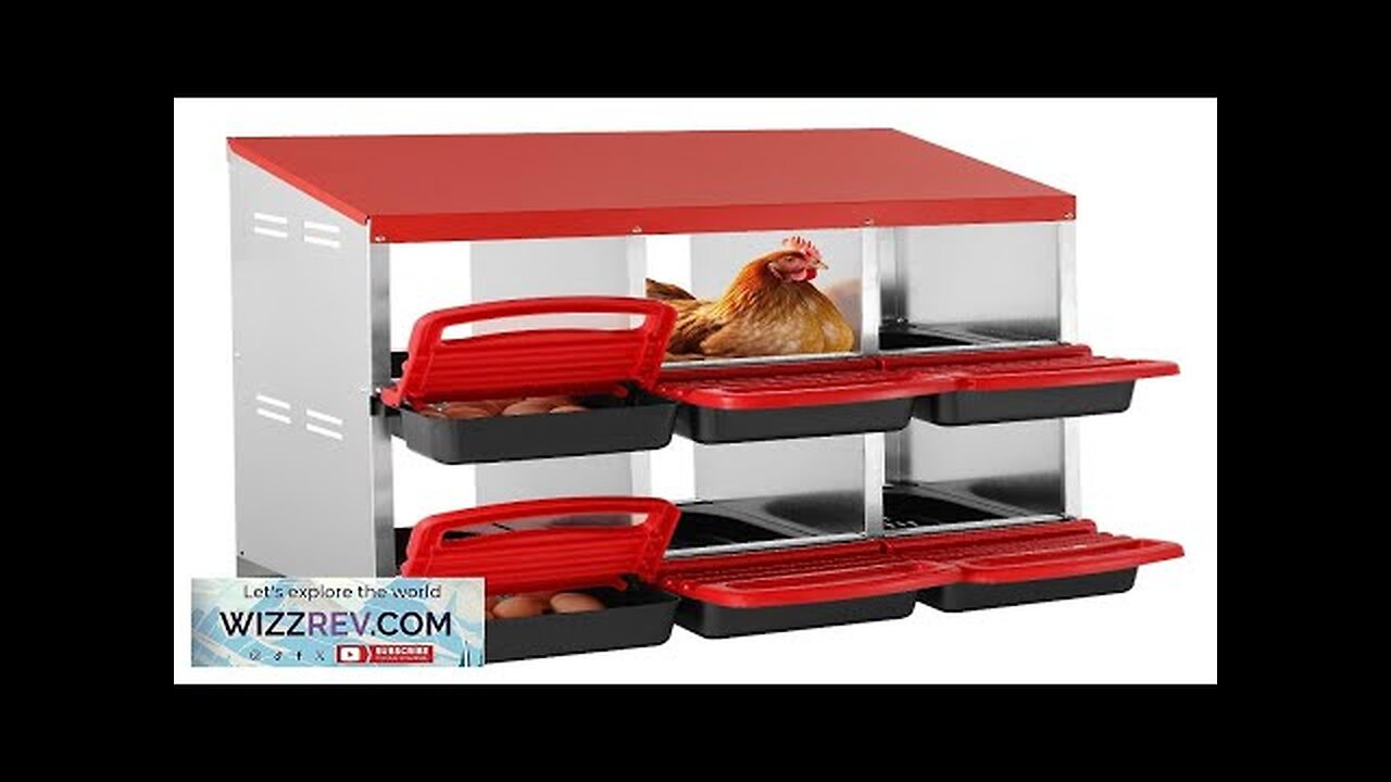 VEVOR 6-Compartment Chicken Nest Box Mental Box with Inclined Nesting Boxes Review