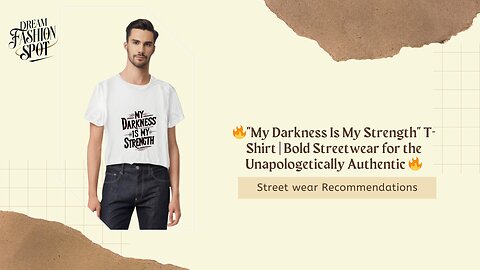 My Darkness Is My Strength" T-Shirt | Bold Streetwear for the Unapologetically Authentic