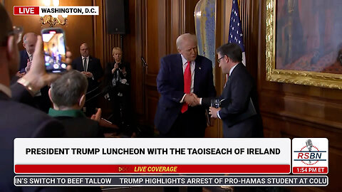 WATCH: President Trump Delivers Remarks at a Luncheon with the Taoiseach of Ireland - 3/12/25