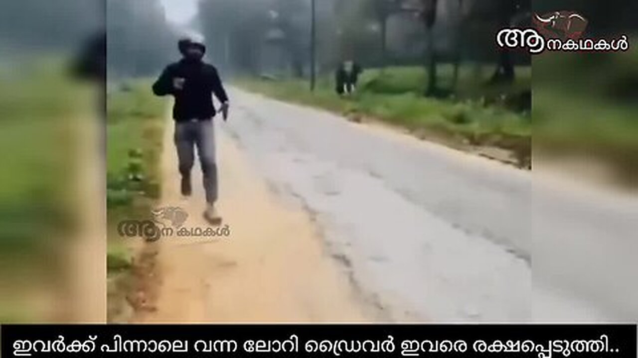 കൊല്ലാനായി ഓടിച്ച കാട്ടാനയിൽ നിന്നും വഴിയാത്രക്കാരെ രക്ഷിച്ച ലോറി ഡ്രൈവർ Wild elephant attack kerala