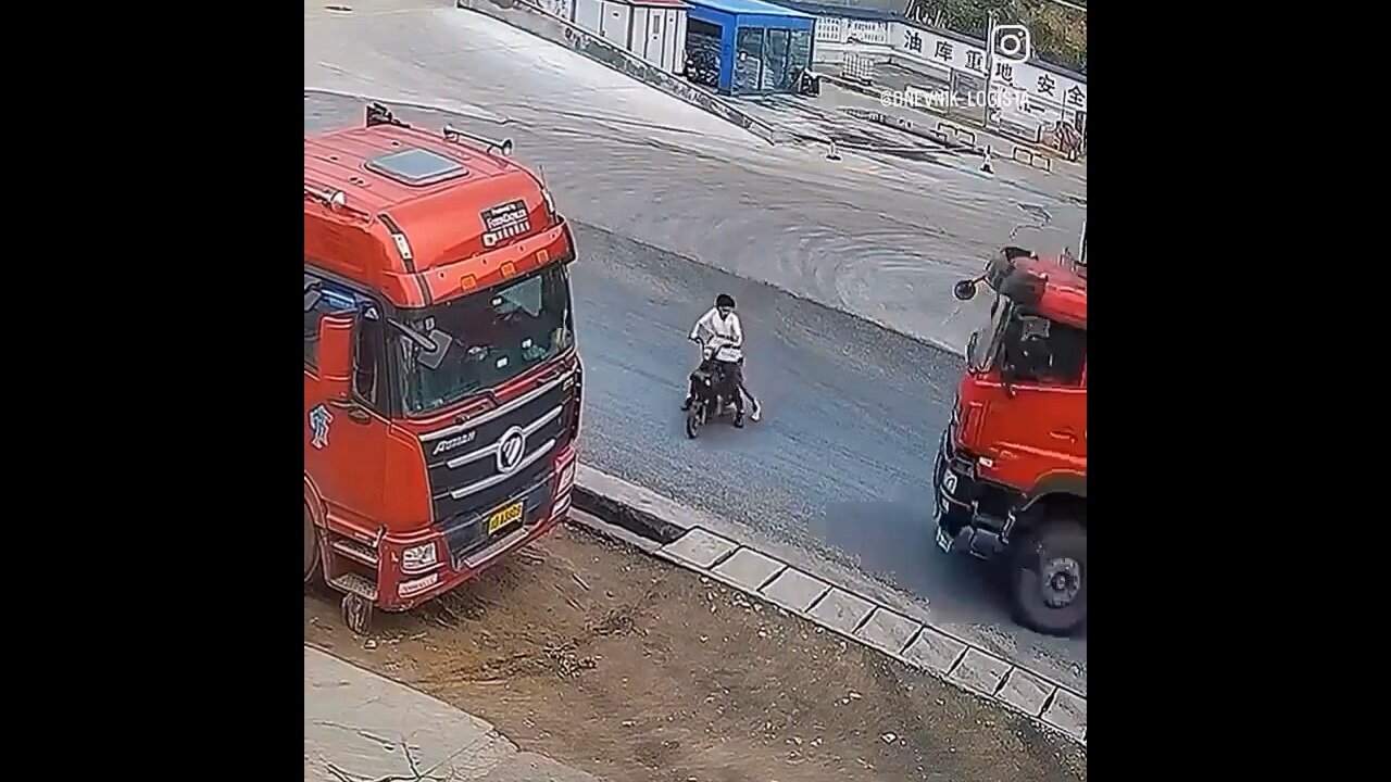 Two Young Boys Recklessly Drive Into The Road On A Scooter And Cause A Massive Amount Of Damage