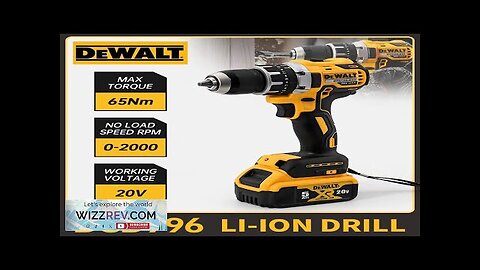 DeWalt Screwdriver 20v Brushless Lithium Battery Charging Electric Hand Drill 13mm Pistol Review