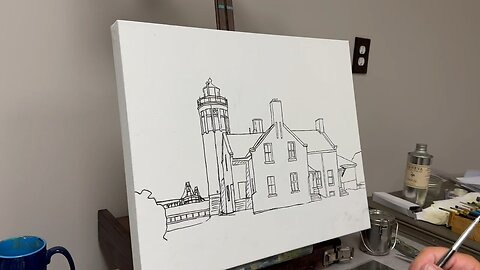 Old Mackinac Point Light | Relaxing Art Time-lapse