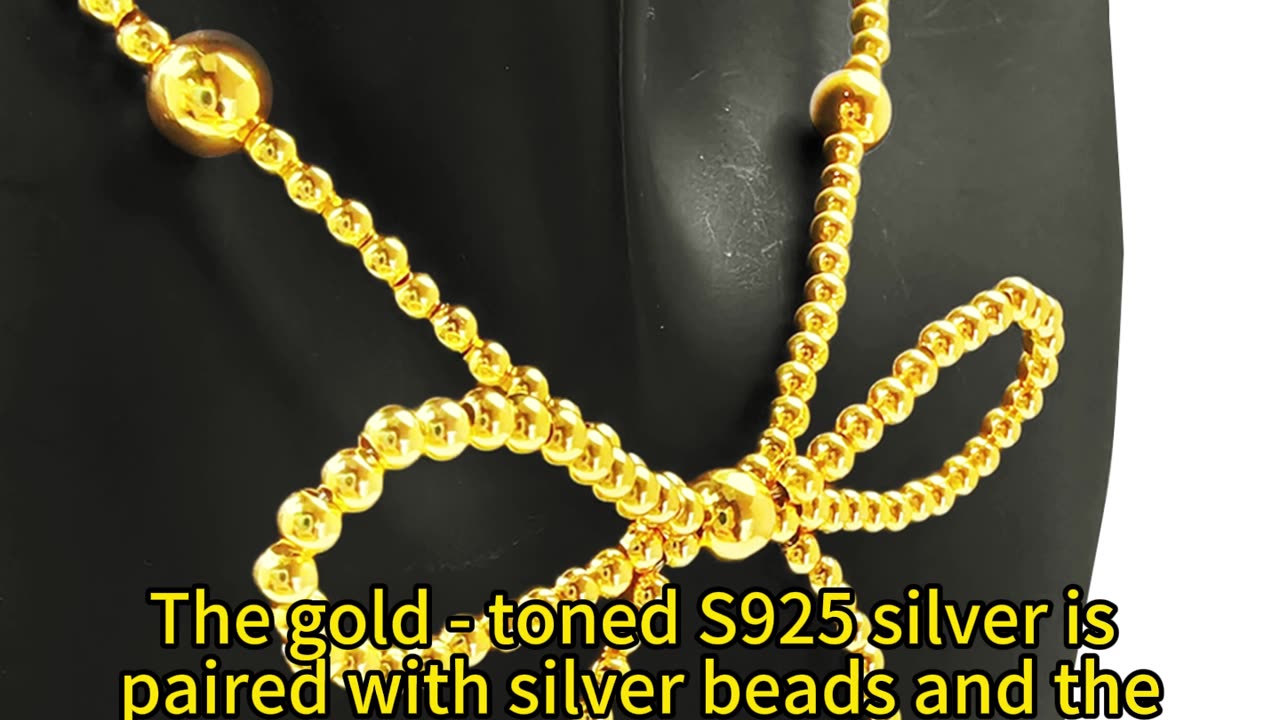 GN-20250226-03 The gold - toned S925 silver is paired with silver beads