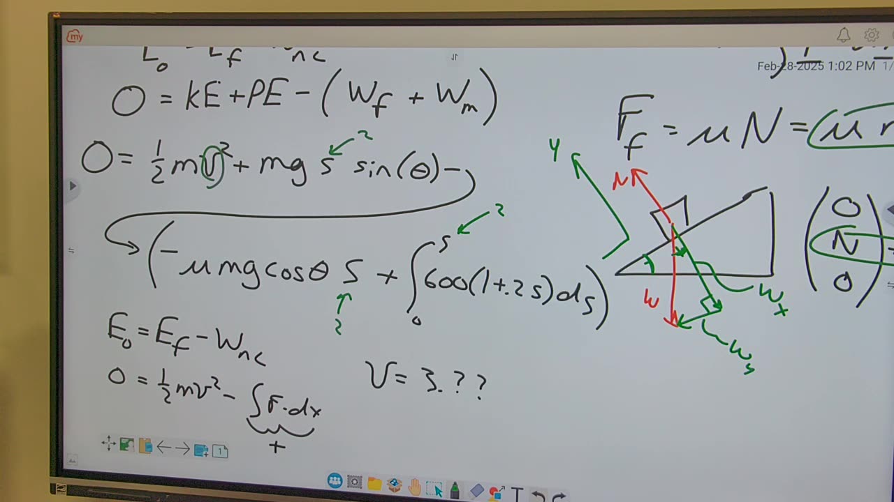 Dynamics: Two examples of Work-Energy Theorem