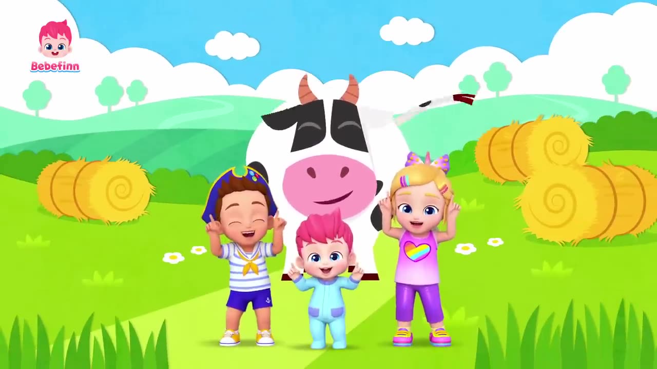 Lola the Cow | Animal Songs for Kids | Bebefinn Nursery Rhymes