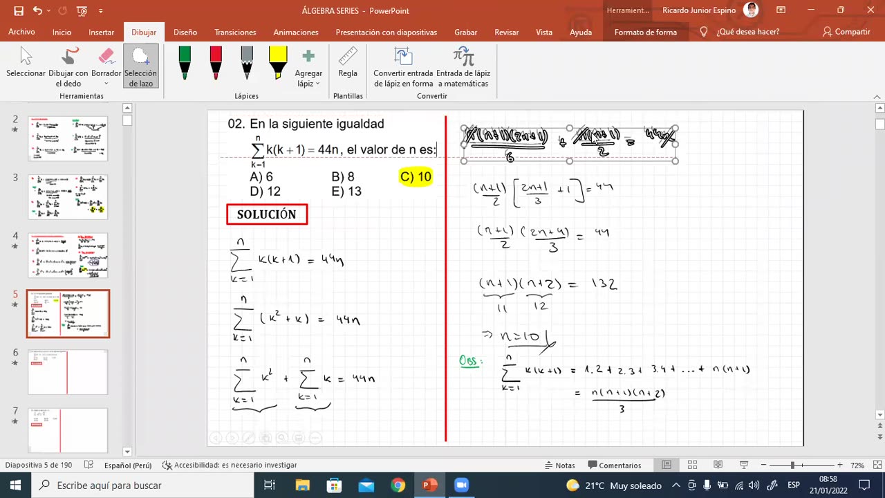 ASEUNI ANUAL 2021 | Semana 23 | Álgebra