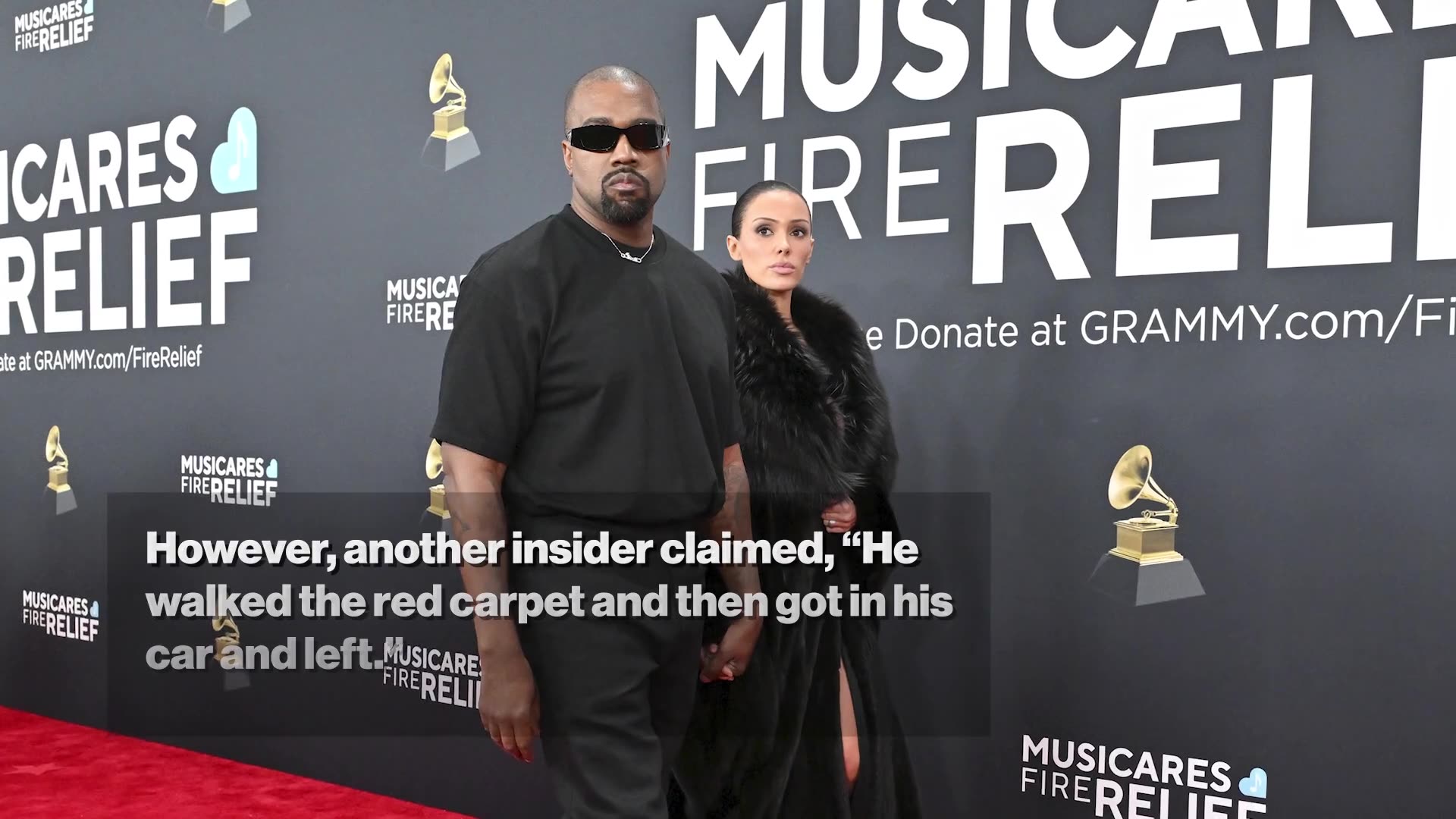 Here's what Kanye West said to wife Bianca Censori during nude Grammys 2025 red carpet appearance