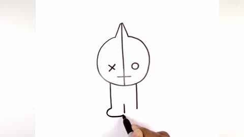 HOW TO DRAW BT21 VAN STEP BY STEP TUTORIAL