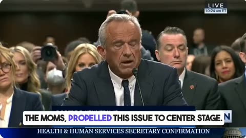 Robert F Kennedy Speaking at his Confirmation Hearing as HHS Secretary