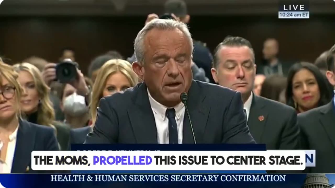 Robert F Kennedy Speaking at his Confirmation Hearing as HHS Secretary