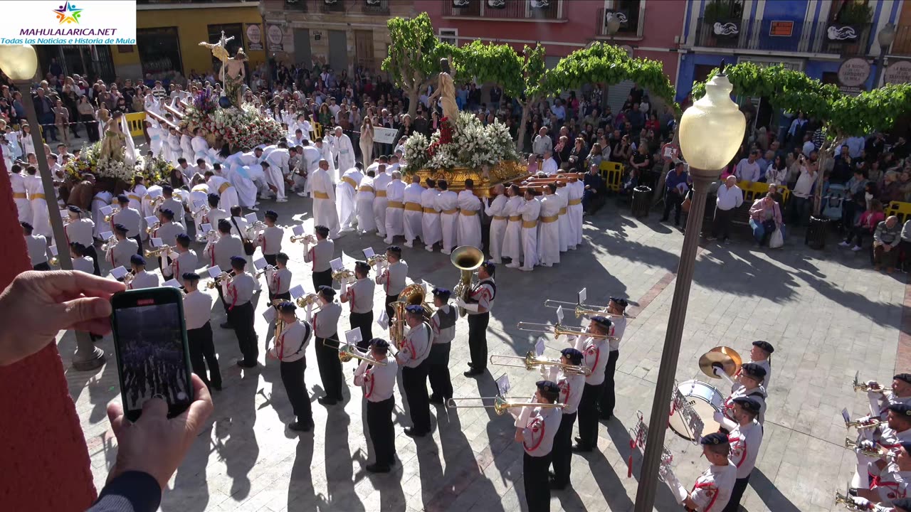 Procesión de Jesús Resucitado en Domingo de Resurrección en Mula 2023.