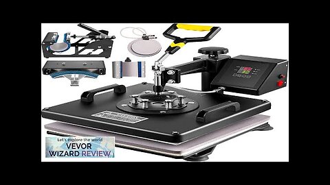 15"x15" Heat Press Transfer 6in1 T-shirt Combo Machine Swing Away Mug Plate Review