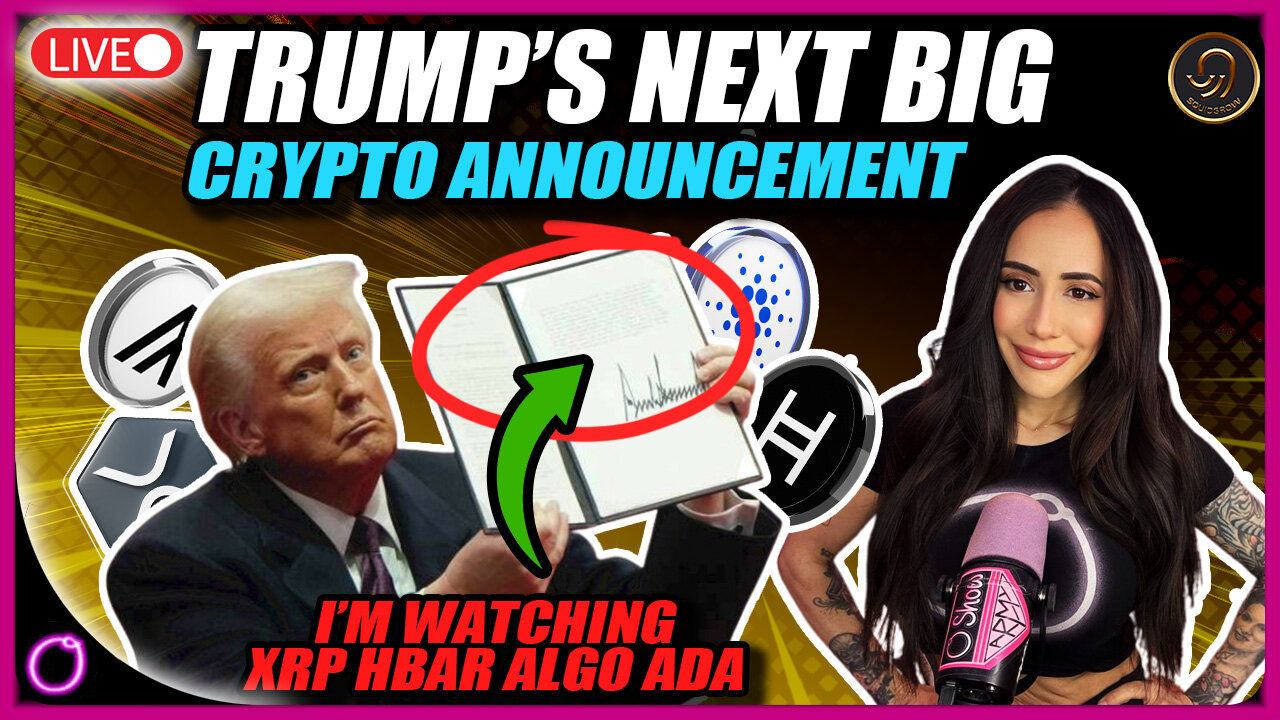 TRUMP’S NEXT BIG CRYPTO ANNOUNCEMENT TODAY?! (I’m watching XRP HBAR ALGO ADA)