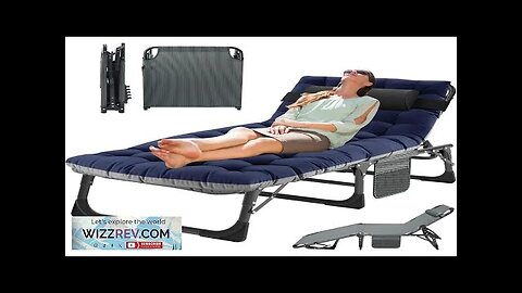 MOPHOTO Folding Lounge Chair 5-Position Folding Cot Portable Outdoor Folding Chaise Lounge Review