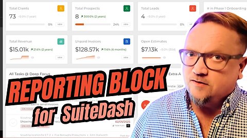 Supercharge your Dashboards with SuiteDash's super flexible Reporting Block!