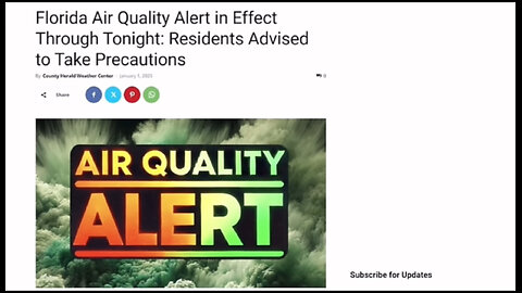 FLORIDA FOG PSA: PM2:5 levels 2.1X higher than WHO annual guideline value 