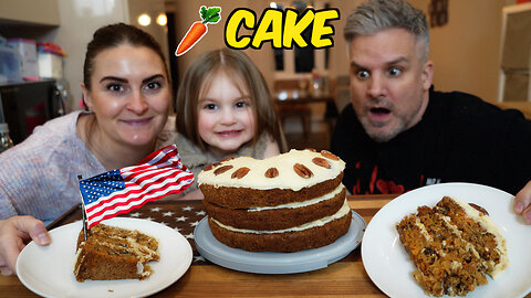 BRITS DISCOVER AMERICAN CARROT CAKE! (Better Than Ours) | #homemade