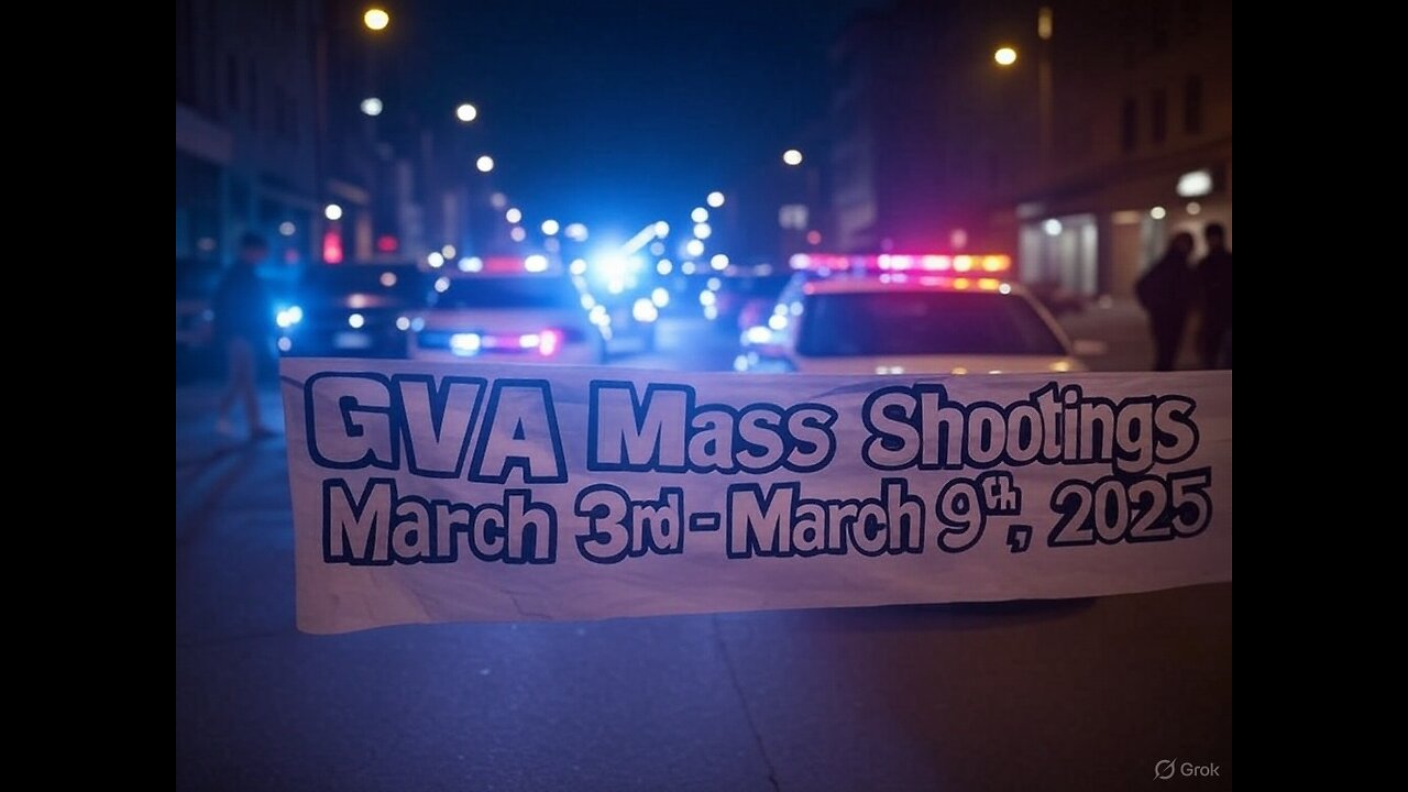 Mass Shootings according Gun Violence Archive for March 3rd to March 9th, 2025