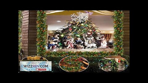 2.7m Christmas Rattan Wreath Luxury Decorations Xmas Garland Rattan With LED Light Review