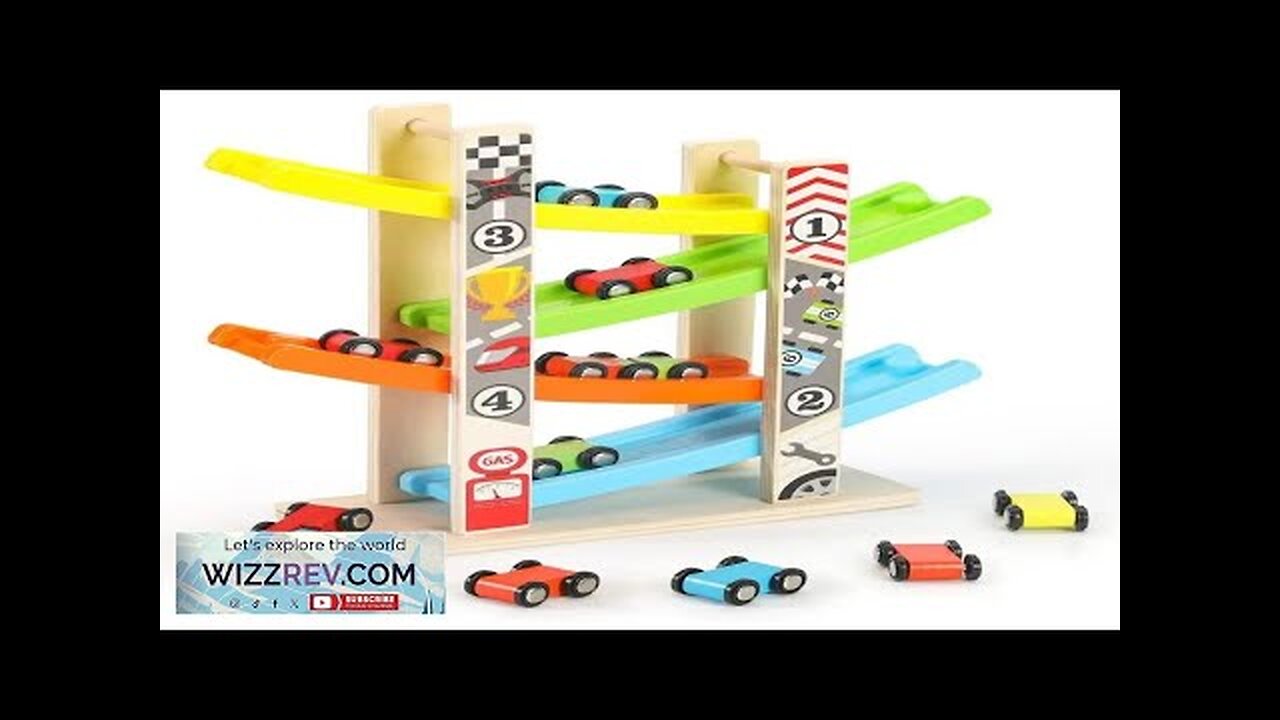 4/7 Track Wooden Ramp Racing Toddler Toy Car Set Montessori Educational Toy Review