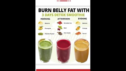 Burn belly fat with 3 days detox smoothie