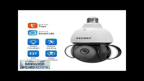 SECTEC Tuya 5MP HD WiFi Light Bulb Camera Full Color Night Vision Review