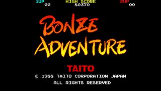 Bonze Adventure Arcade Game, Taito 1988, Longplay Playthrough