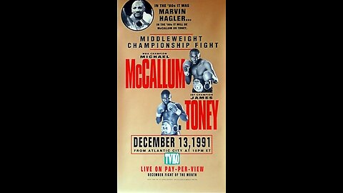 James Toney vs Mike McCallum I - Dec 13 1991 - Convention Hall, Atlantic City, NJ