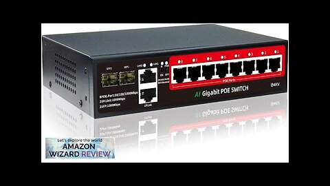 STEAMEMO 8 Port Gigabit PoE Switch with 2 Gigabit Uplink 2*1.25G SFP Review