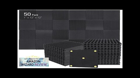 50 Pack Acoustic Foam Panels 1" x 12" x 12" Sound Proof Review