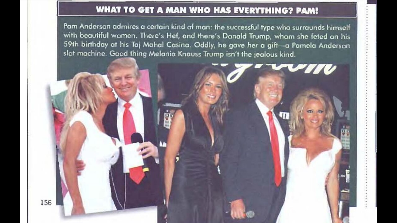 The NOVEMBER 2005 PLAYBOY issue. Pamela Anderson & Donald Trump at the party in 2005